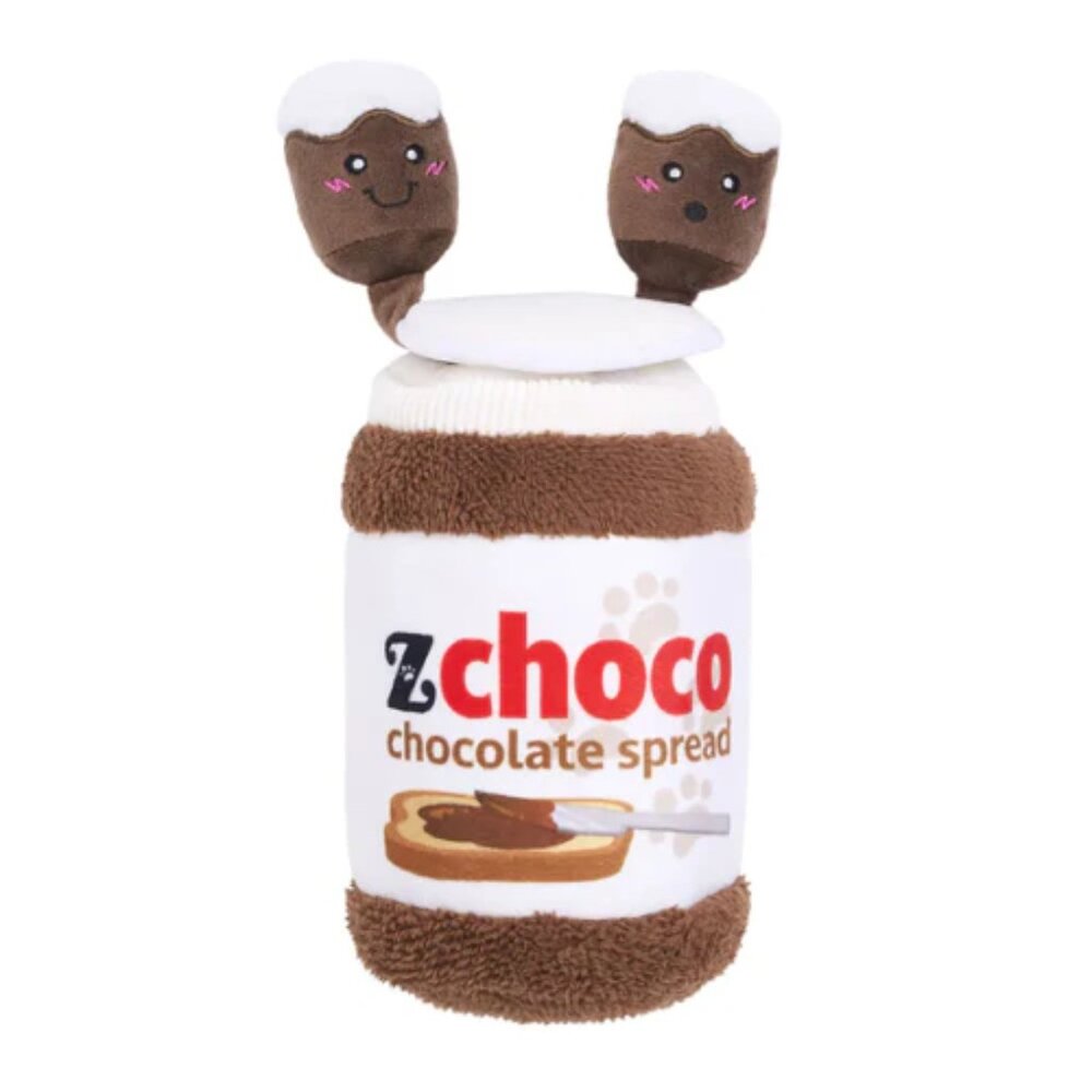 ZippyPaws Bungee Burrow Chocolate Spread Jar Plush Dog Toy - NWT - Picture 1 of 1